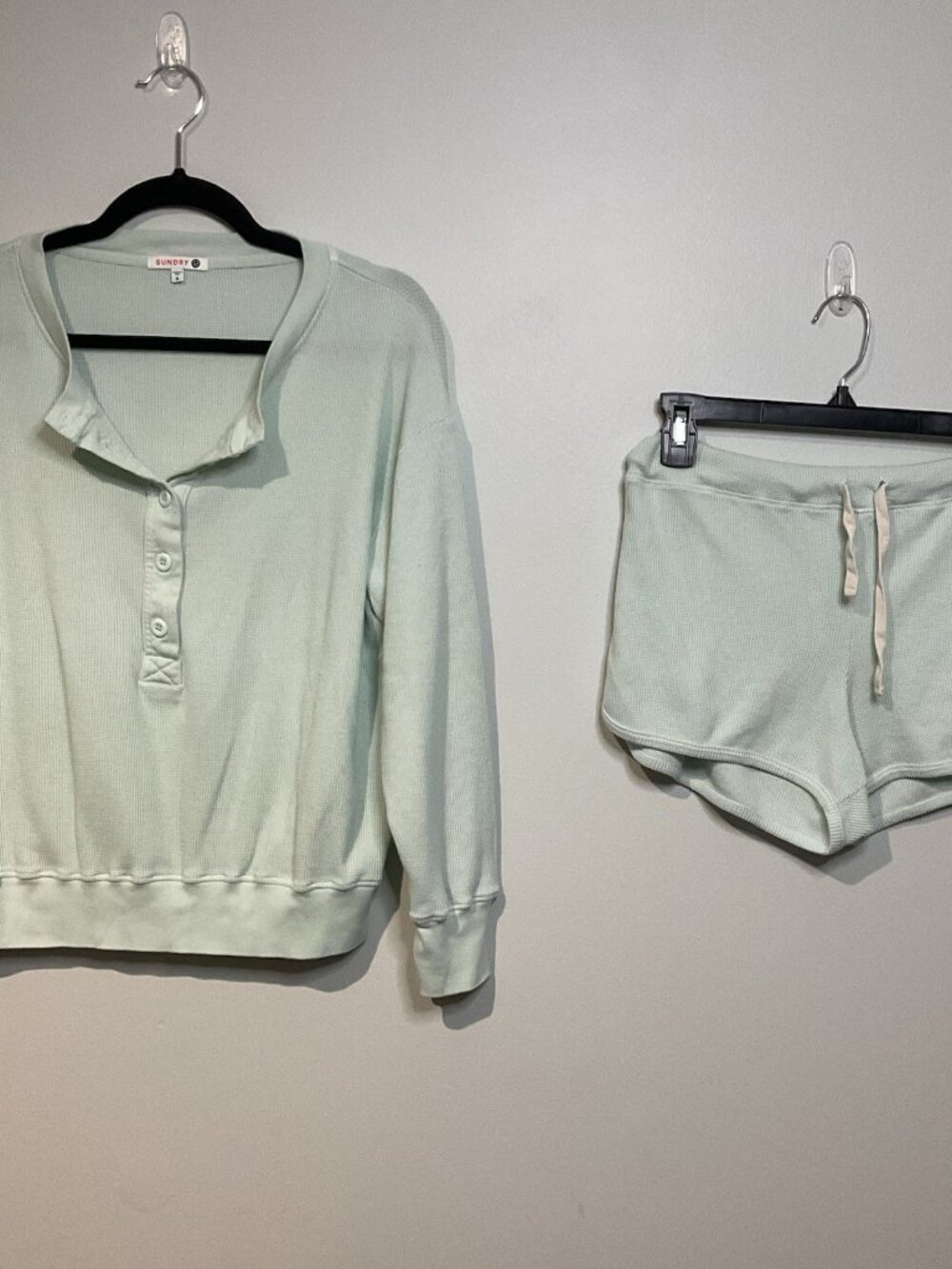 Sundry Shorts SIZE 1 Top Sweatshirt BUTTON SIZE 0 SET Summer outfit BLUE